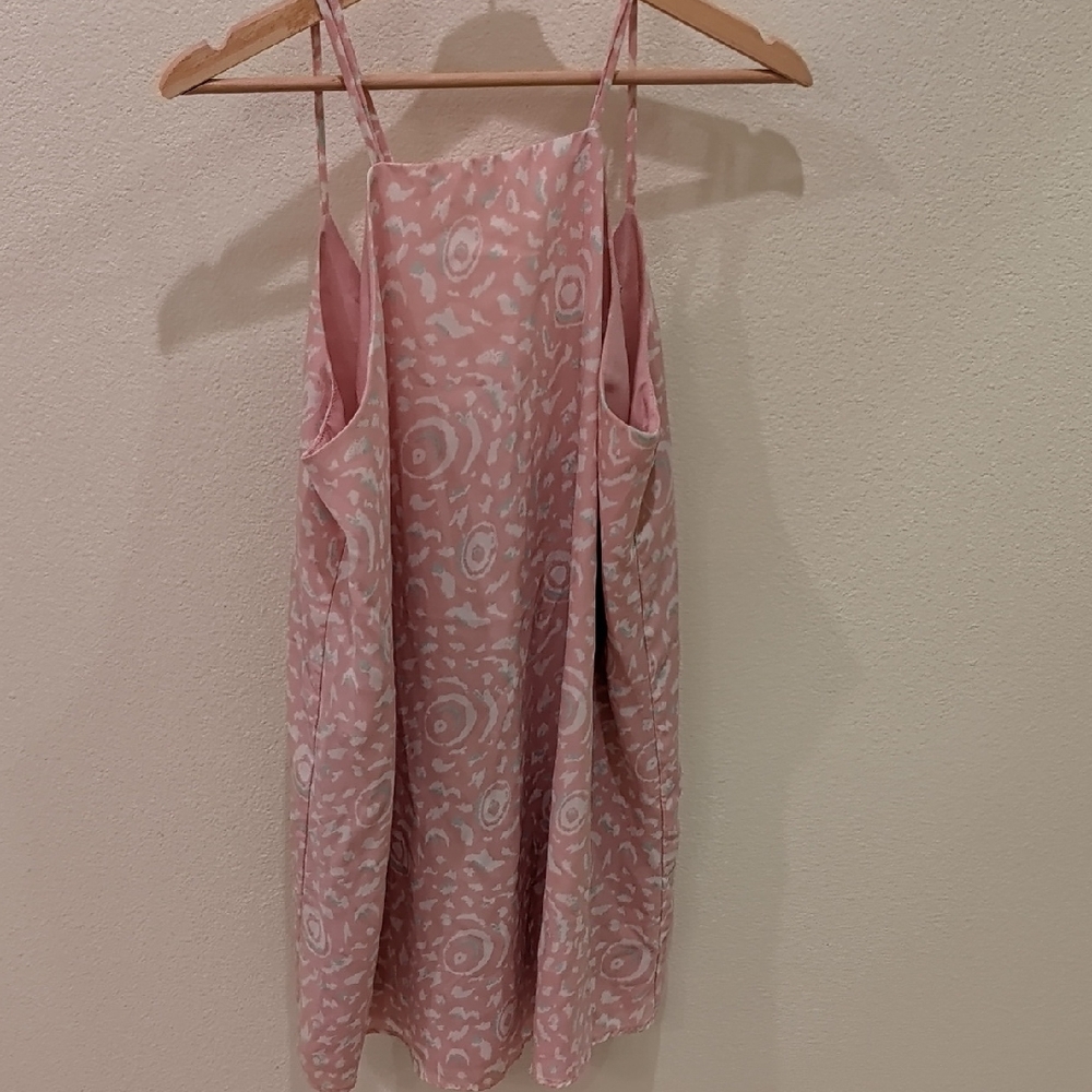 Pink Patterned Sleeveless Dress
